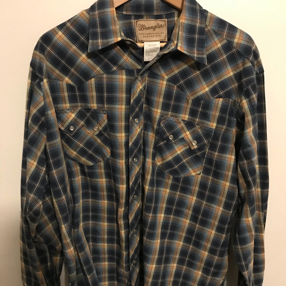Wrangler Western Snap Front Cowboy Shirt XL